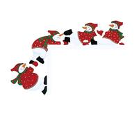 Générique Décoration de Porte Cadre de Noël, Ornement Double Face en Bois pour Fête, Décoration de Fronton de Porte de Noël, pour TV Cheminée Fenêtre Maison Salon Chambre