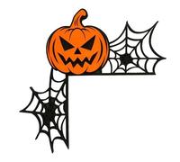 Générique Décoration de Porte de Chambre en Bois Halloween, Panneau d’Angle avec Motifs Fantôme, et Toile d’Araignée | Ornement Décoratif pour Entrée, Intérieur Maison, Fête et Ambiance Effrayante