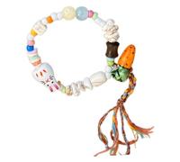 Générique Décoration de pour Femmes à la Mode avec de Jolis Lapins de Dessin animé, Dessins de Carottes, Styles de Corde en céramique perlée Robuste, Bijoux de Carotte de Dessin animé