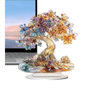 Générique Décoration de signe d'arbre en acrylique,décoration de signe en acrylique,Panneau en forme d'arbre commémoratif d'ornement de bureau - Panneaux de table robustes, décoration de bureau