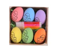 Générique Décoration Egg de Pâques,Easter Eggs Painting Kit,Figurines de Egg Floqué,Arts and Crafts Set, Holiday Hunt Activity,Étude, Chambre à Coucher, Salle à Manger, Ornements de Table (D)