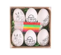 Générique Décoration Egg de Pâques,Easter Eggs Painting Kit,Figurines de Egg Floqué,Arts and Crafts Set, Holiday Hunt Activity,Étude, Chambre à Coucher, Salle à Manger, Ornements de Table (B)