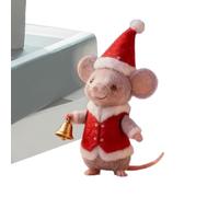 Générique Décoration en Feutre Souris dans, Souris De Noël en Feutrine, Décoration De Noël en Feutrine Faite Main, Mini Sourisélégante à Collectionner, Figurine Souriss Blanche