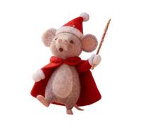 Générique Décoration en Feutre Souris dans, Souris De Noël en Feutrine, Décoration De Noël en Feutrine Faite Main, Mini Sourisélégante à Collectionner, Figurine Souriss Blanche