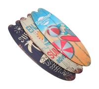 Générique Décoration Extérieure Panneau Surf Mural à Suspendre 3pcs de Planches de Surf en Bois pour Fête D'été Style Plage Camping
