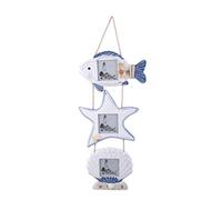 Générique Décoration Murale à Suspendre en Bois Cadre Photo Thème de Plage