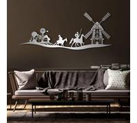 Générique Décoration Murale Don Quichotte en métal, œuvre d'art Minimaliste Don Quichotte en métal, décoration intérieure Don Quichotte pour Salon, Chambre, Couloir et escaliers, Cadeau de décora