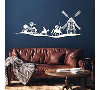 Générique Décoration Murale Don Quichotte en métal, œuvre d'art Minimaliste Don Quichotte en métal, décoration intérieure Don Quichotte pour Salon, Chambre, Couloir et escaliers, Cadeau de décora