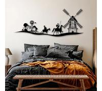 Générique Décoration Murale Don Quichotte en métal, œuvre d'art Minimaliste Don Quichotte en métal, décoration intérieure Don Quichotte pour Salon, Chambre, Couloir et escaliers, Cadeau de décora
