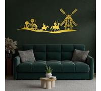 Générique Décoration Murale Don Quichotte en métal, œuvre d'art Minimaliste Don Quichotte en métal, décoration intérieure Don Quichotte pour Salon, Chambre, Couloir et escaliers, Cadeau de décora