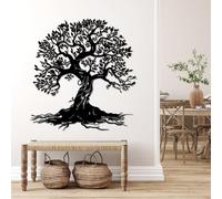 Générique Décoration Murale en métal Arbre de Vie, décoration Murale Moderne inspirée de la Nature avec Racines et Branches, Suspension Murale spirituelle en métal pour Salon, entrée ou Chambre