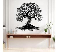 Générique Décoration Murale en métal Arbre de Vie, décoration Murale Moderne inspirée de la Nature avec Racines et Branches, Suspension Murale spirituelle en métal pour Salon, entrée ou Chambre