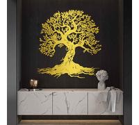 Générique Décoration Murale en métal Arbre de Vie, décoration Murale Moderne inspirée de la Nature avec Racines et Branches, Suspension Murale spirituelle en métal pour Salon, entrée ou Chambre