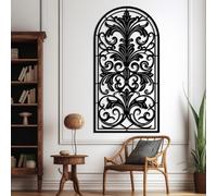 Générique Décoration Murale en métal en Forme d'arche de fenêtre, décoration Rustique en parchemin, Sculpture Moderne pour la Maison, décoration en métal, décoration Murale pour Salon, Chambre à