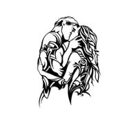 Générique DéCoration Murale en MéTal Minimaliste en Forme De Ligne De Baiser, Dessin d'art Mural, DéCoration Abstraite Moderne Et Contemporaine pour La Maison, Sculpture Murale en Couple Amoureux