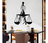 Générique Décoration Murale en métal Noir, Balance de la Justice, pour Cabinet d'avocats, Cadeau pour Avocat, décoration Murale en métal, pour Salon, Chambre, Couloir et escaliers, décoration d'i