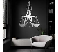 Générique Décoration Murale en métal Noir, Balance de la Justice, pour Cabinet d'avocats, Cadeau pour Avocat, décoration Murale en métal, pour Salon, Chambre, Couloir et escaliers, décoration d'i