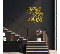 Générique Décoration Murale en métal Noir, Psaume 46:10, Verset « Be Still », Cadeau chrétien, décoration Murale en métal, œuvre d'art, pour Salon, Chambre, Couloir et escaliers, décoration d'int
