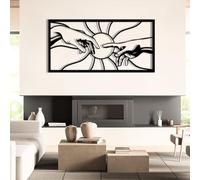 Générique Décoration Murale en métal représentant la Création d'Adam, Main de Dieu en métal, œuvre d'art chrétienne, décoration Noire pour Salon, Chambre, Couloir et escaliers, décoration intérie