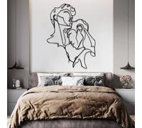 Générique Décoration Murale en métal représentant Un Couple Gay Qui s'embrasse, œuvre d'art LGBTQ en métal, Cadeau d'amour à Placer au-Dessus du lit, décoration intérieure pour Le Salon, la chamb