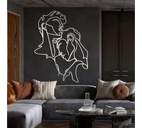 Générique Décoration Murale en métal représentant Un Couple Gay Qui s'embrasse, œuvre d'art LGBTQ en métal, Cadeau d'amour à Placer au-Dessus du lit, décoration intérieure pour Le Salon, la chamb