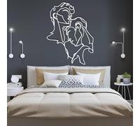 Générique Décoration Murale en métal représentant Un Couple Gay Qui s'embrasse, œuvre d'art LGBTQ en métal, Cadeau d'amour à Placer au-Dessus du lit, décoration intérieure pour Le Salon, la chamb