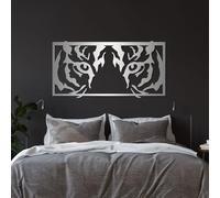 Générique Décoration Murale en métal représentant Un œil de Tigre, œuvre d'art animalière en métal, Motif Tigre, décoration Noire pour Salon, Chambre, Couloir et escaliers, décoration Nature pour