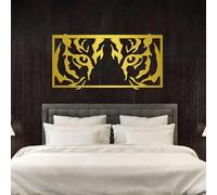 Générique Décoration Murale en métal représentant Un œil de Tigre, œuvre d'art Murale représentant Un Tigre, Motif Animal Sauvage, décoration Noire pour Salon, Chambre, Couloir et escaliers, déco