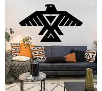 Générique Décoration Murale en métal représentant Un Oiseau-Tonnerre, Symbole amérindien de la mythologie anishinaabe et Navajo, Sculpture d'art Moderne pour Salon, Chambre, Couloir et escaliers