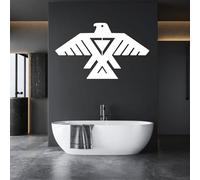 Générique Décoration Murale en métal représentant Un Oiseau-Tonnerre, Symbole amérindien de la mythologie anishinaabe et du Totem Navajo, Sculpture d'art Moderne pour Salon, Chambre, Couloir et e