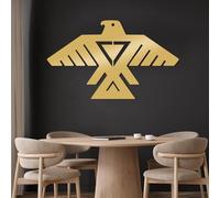 Générique Décoration Murale en métal représentant Un Oiseau-Tonnerre, Symbole amérindien de la mythologie anishinaabe et du Totem Navajo, Sculpture d'art Moderne pour Salon, Chambre, Couloir et e