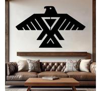 Générique Décoration Murale en métal représentant Un Oiseau-Tonnerre, Symbole amérindien de la mythologie anishinaabe et du Totem Navajo, Sculpture d'art Moderne pour Salon, Chambre, Couloir et e