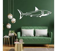 Générique Décoration Murale en métal représentant Un Requin, décoration Murale en métal représentant Un Poisson, décoration Minimaliste sur Le thème du Requin, Sculpture Moderne pour la Maison, d