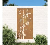 Générique Décoration Murale Jardin 105x55 cm Acier corten Design Bambou,Affiches, reproductions & œuvres Graphiques,2.78KG-824506