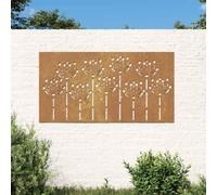 Générique Décoration Murale Jardin 105x55 cm Acier corten Design de Fleur,Affiches, reproductions & œuvres Graphiques,2.8KG-824499