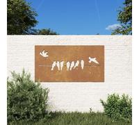 Générique Décoration Murale Jardin 105x55 cm Acier corten Design d'oiseau,Affiches, reproductions & œuvres Graphiques,3.07KG-824496