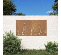 Générique Décoration Murale Jardin 105x55cm Acier corten Design d'horizon,Affiches, reproductions & œuvres Graphiques,2.75KG-824497