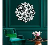 Générique Décoration Murale Noire, Motif Tournesol, Motif Mandala, pour Bureau, Art Mural en métal, décoration d'intérieur, pour Salon, Chambre, Couloir et escaliers (60 x 60 cm)