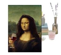 Générique Décoration Murale Parodie Mona Lisa - Décor Mur Salle De Bain Drôle Impression Poster Vintage Inspiré Par Léonard De | Adapté Maison Chambre Dortoir Appartement & Art Toile Humoristique