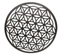 Générique Décoration murale ronde FLEUR de VIE en métal à suspendre diamètre de 50cm