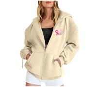 Générique Décoration Octobre Rose Sweat Femme Capuche À Zippé Veste Noire Garçon 12 Ans Sweats Pull Ruban Rosevetement Automne Plaid Enfant Sport Bannière avec Personnalisable