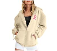 Générique Décoration Octobre Rose Sweats À Capuche Femme Sweat-Shirt Veste en Jean Sweat Plaid Enfant Zippé Ruban Oversize Gilet sans Manche Pull Polaire Stylo Garçon 12 Ans Mi Saison