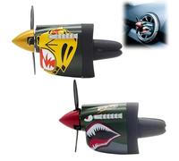 Générique Décoration pour Ventilation de Voiture P-40 Fighter, désodorisant pour Voiture P-40 Warhawk à Clipser sur la Ventilation, décoration pour Tableau de Bord Shark Dynamic Propeller (2pcs)
