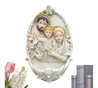 Générique Décoration Sainte Décoration Murale d'art Religieux en Résine 3D | Distributeur d'Eau Bénite pour Thanksgiving Jour Férié Fête d'Anniversaire Bureaux Maison Pièce Porte Arbre École Dortoir