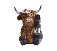 Générique Décoration Solaire d'extérieur,Vache en Résine Résistante Aux Intempéries - Figurines Animaux De Jardin - pour L'Extérieur, Pelouse, Porche, Terrasse, Balcon, Arrière-Cour, Chemin