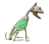 Générique Décoration Squelette Chat Statue Déco Halloween avec Lumière LED