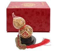 Générique Décoration Symbolisant Richesse et Prospérité de Gourde Dorée Feng Shui Créative Feuille d'or en Verre et Plastique, Ornement de Bureau Intérieur