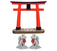 Générique Décoration Torii Miniature 1 Set, pour Aquarium, Résine Japonaise | Micro Paysage Asiatique, 2 Figurines Incluses, pour Coin Zen, Scènes de Jardin et Petits Bacs