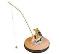 Générique Décorations d'Aquarium - Figurines Flottantes de Pêcheur pour Décoration de Petit Aquarium | Figurine Nourrisseur pour Paludarium Terrarium Poisson Combattant Crevette Dragon Barbu