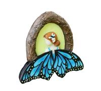 Générique Décorations d'arbre D'Extérieur | Statue De Fée Papillon Lumineuse Qui Brille dans L'Obscurité - Figurine De Jardin en Résine pour Décoration - pour Arbre, Cour, Jardins, patios et clôtures